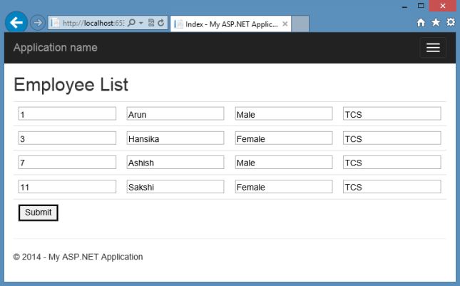 Dispalyining Veiw of Controller in Mvc